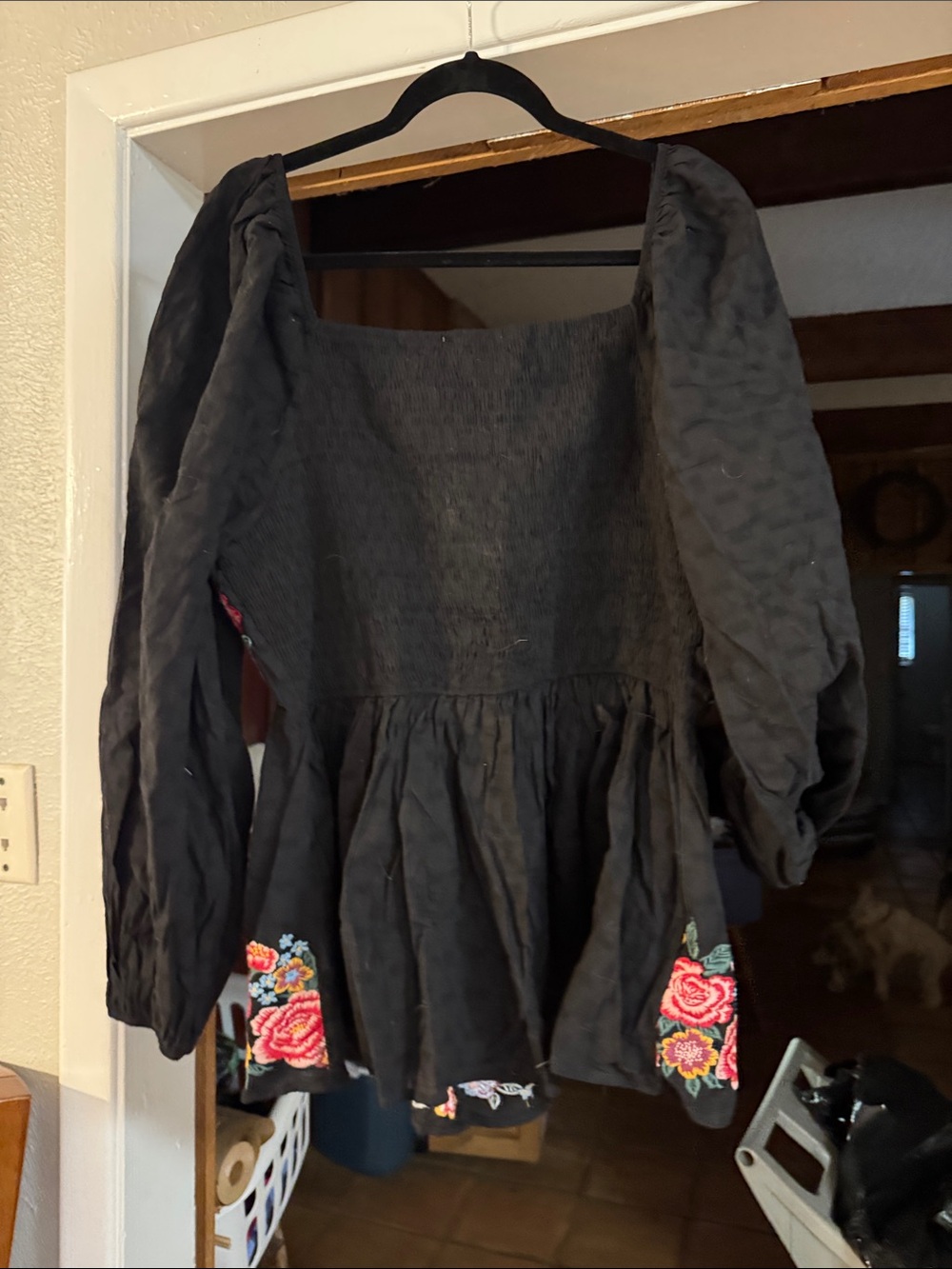Savanna Jane Embroidered Black Floral Kids Dress - Picture 3 of 3